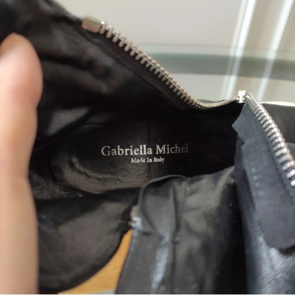 GABRIELLA MICHEL Open Toe Lug Soles Y2K chunky platform wedge Boot Black 39/8.5 - Picture 15 of 16